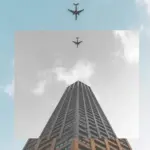 A colorful image with a smaller grayscale version overlaid on top.