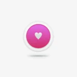 Circular clicable button with shadow effect.