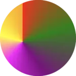 Colorful conic-gradient technique where the center is at 30% across and 55% down. Image made by the author.