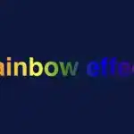 Text with rainbow effect