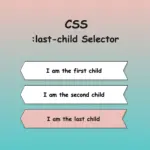 CSS last-child selector.